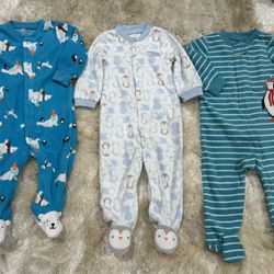 Carter’s Footed Pajama One Piece Bodysuits 