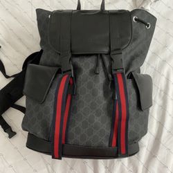 Gucci Soft Backpack GG Supreme Monogram Bookbag