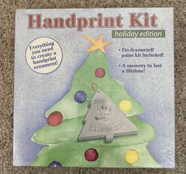 New Handprint Ornament Kit Holiday Edition DIY Paint Memory Christmas Tree