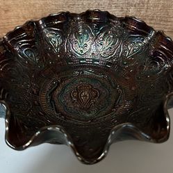 Antique Fenton carnival glass bowl