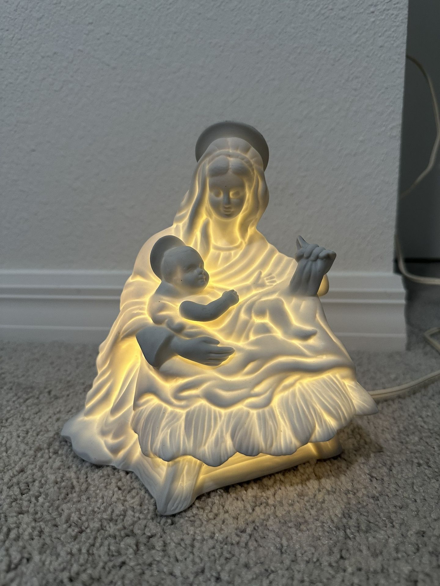 Blessed Virgin Mary And Baby Jesus Light