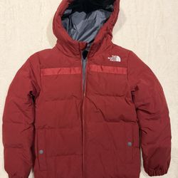 The North Face Ski Jacket Reversible Youth Size 7/8 Red/Gray