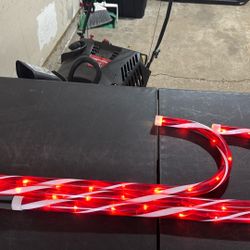 Christmas lighted candy canes