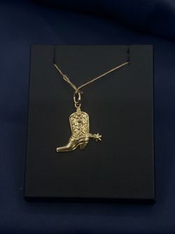 14K BOOT PENDANT