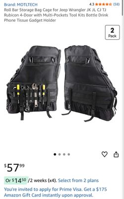Jeep jk storage bags