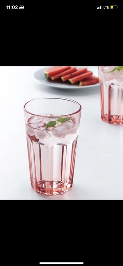 Pink IKEA tumbler glasses (9)