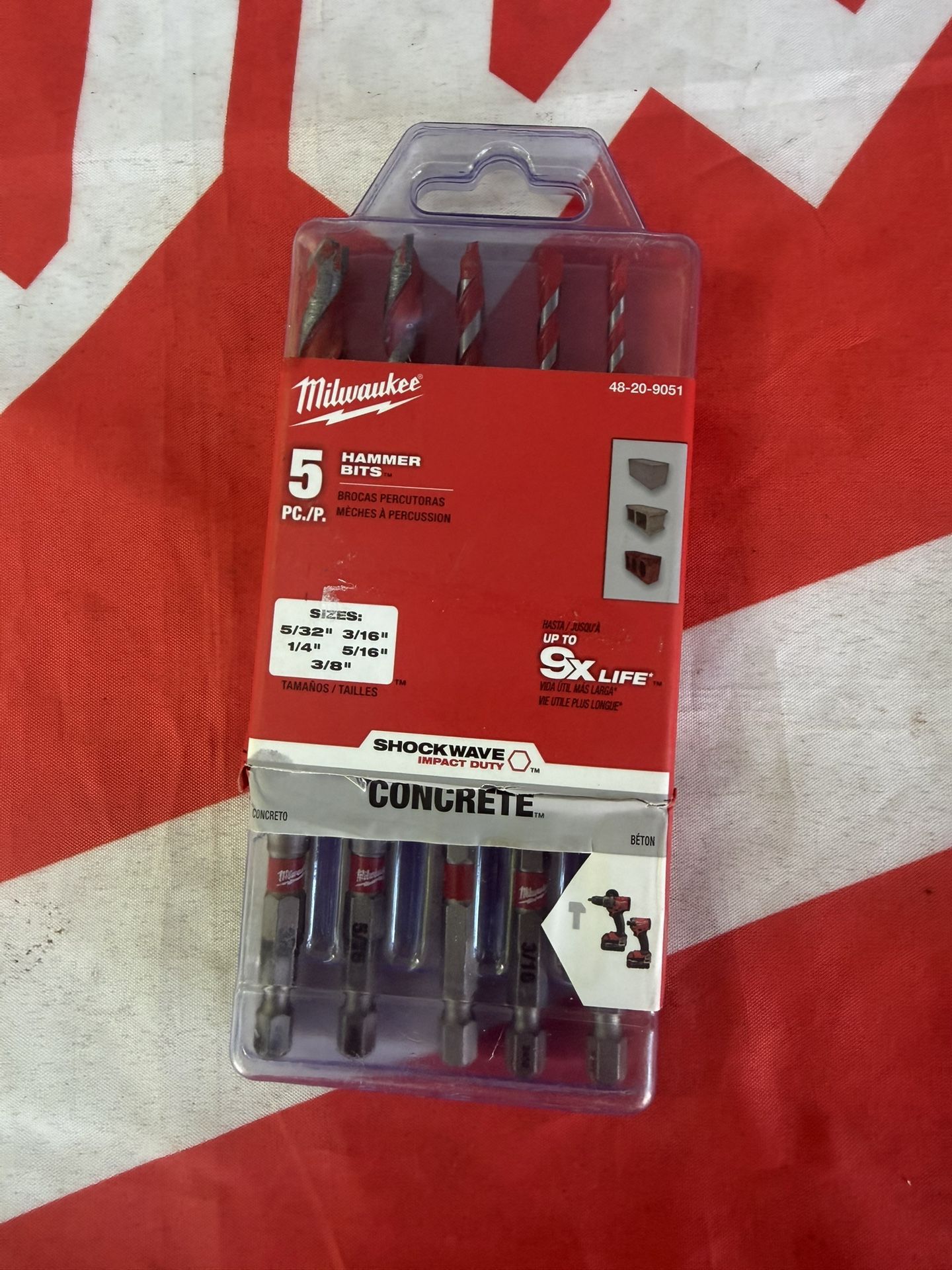 Milwaukee Milwaukee SHOCKWAVE Carbide Hammer Drill Bits Set (5-Pack)