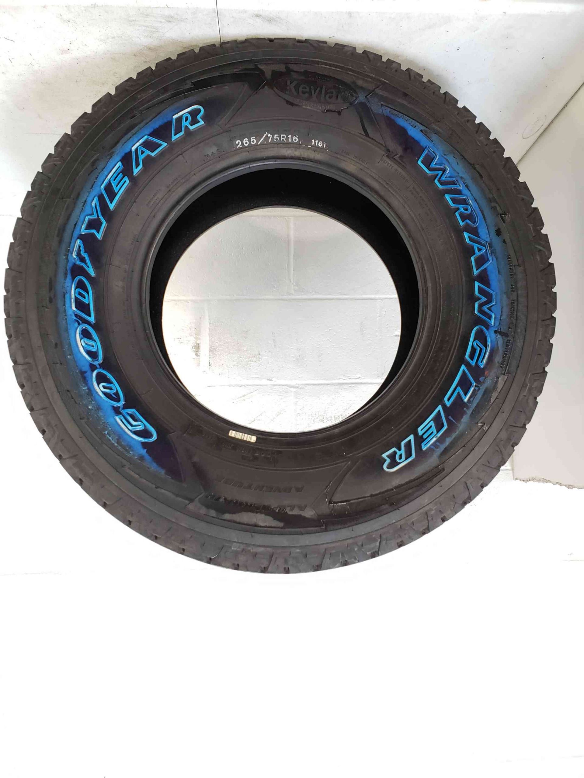 USED GOODYEAR WRANGLER A/T ADVENTURE OWL 265 75 16 - Buy Now, Pay Later $0-49 Out of Pocket Also Available!