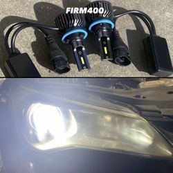 H11 6K BRIGHT WHITE 16000 LUMENS CSP CHIP LED LIGHTS $40