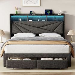 Driftalia LED Queen Bed Frame 