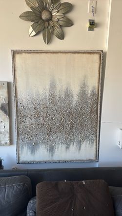 Large Abstract Textured Wall Art Canvas