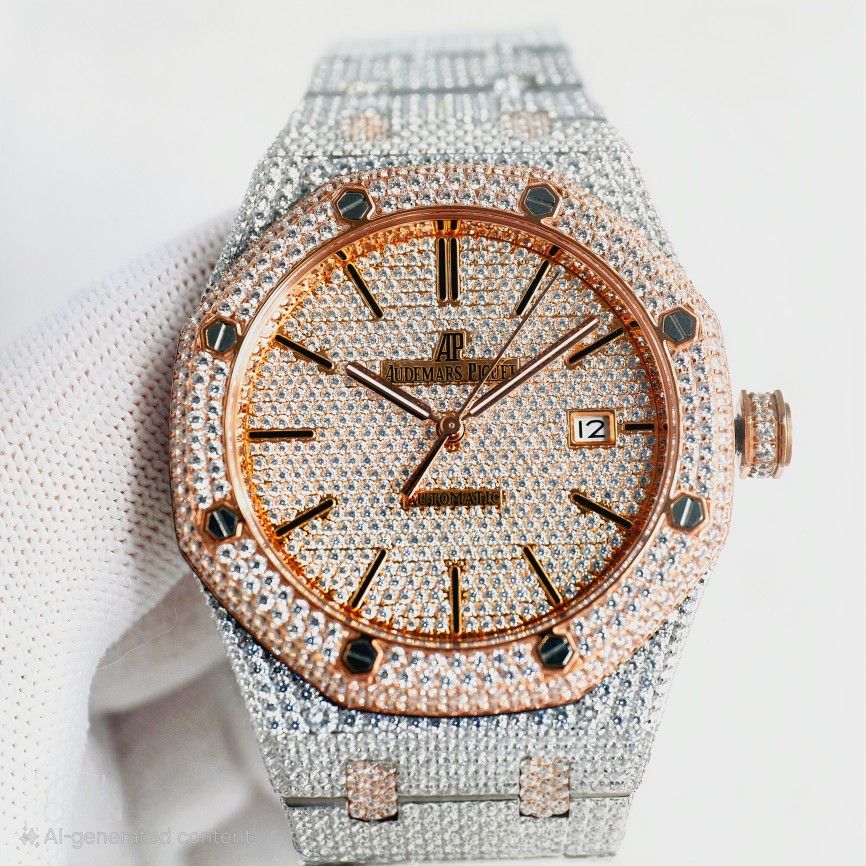 ๐ฅ Luxury Automatic Diamond Watch โ Full Custom VVS Setting ๐ฅ