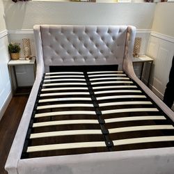 Full Size Velvet Bedframe 