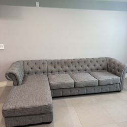 Modern 114.9” L-Shaped Sectional Sofa/Couch FINAL SALE ASAP