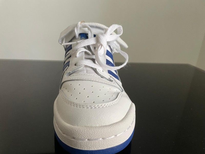 Adidas blue and white shoe