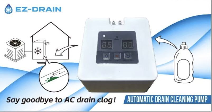 💧 Automated AC Drain Line Cleaning Pump – Set It & Forget It! 💧Clog Prevention