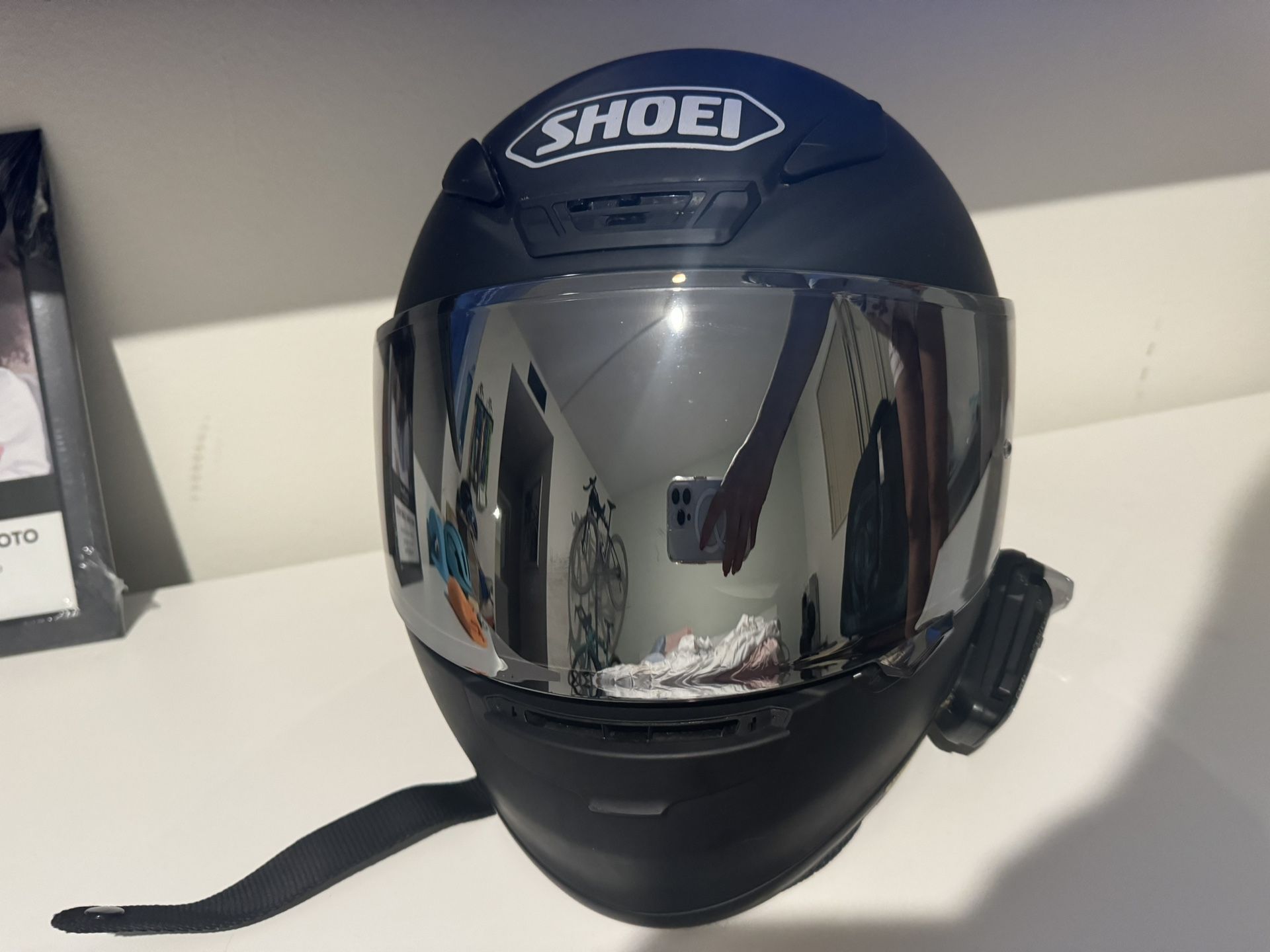 Shoei Rf-1200 Helmet Matte Black Small With Cardo