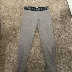 Grey and Black Nike Pro Leggings