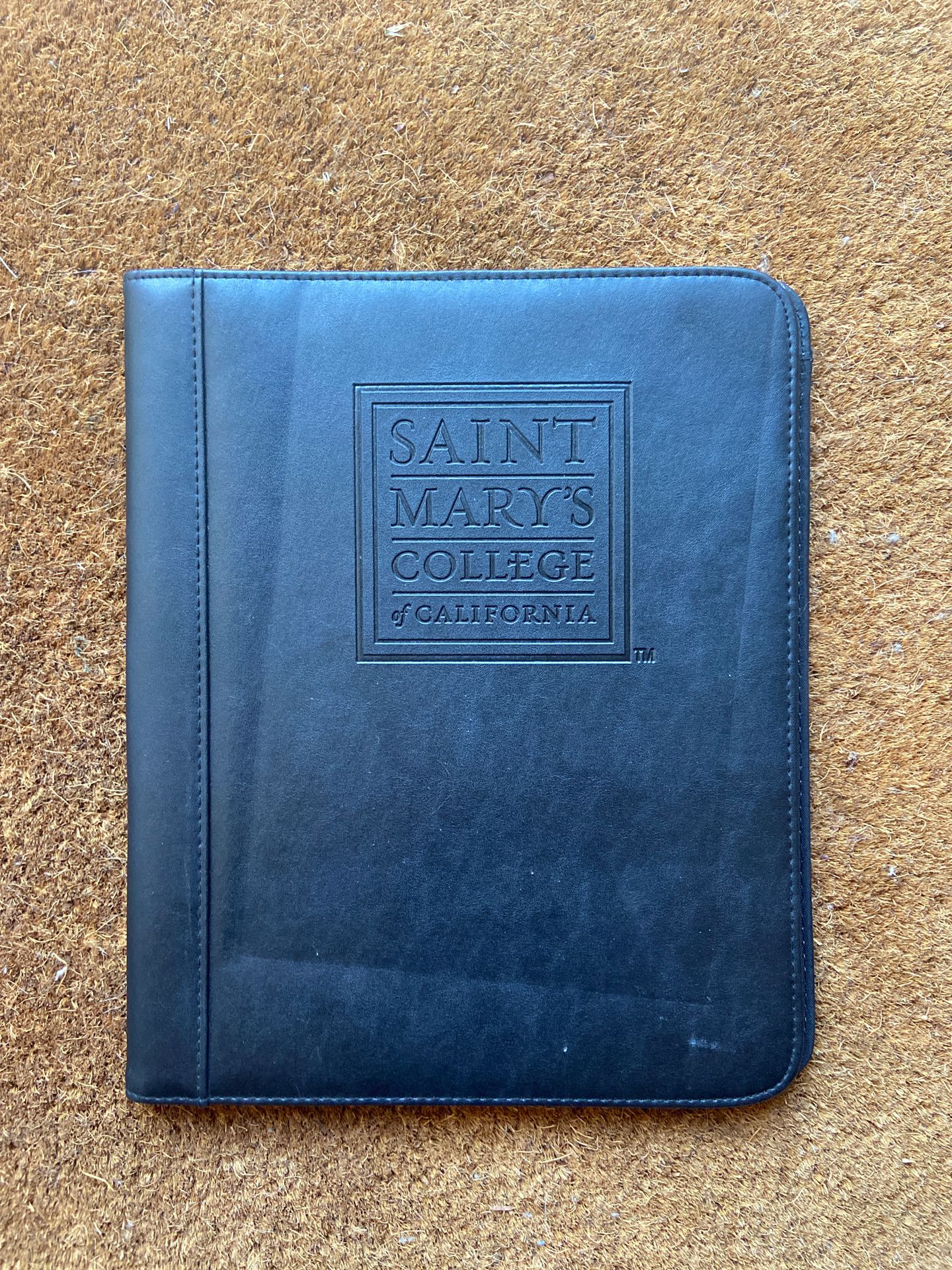 Saint marys college leather portfolio + notepad