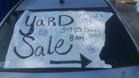 Yard sale 34955 Dewey Ave yucaipa