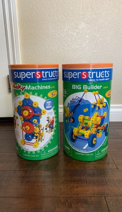 Superstructs construction /building /tinker toy-Lincoln log type STEM