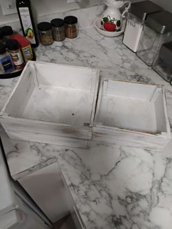 Wooden boxes set. Shabby chic.