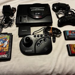 Sega genesis 16-bit 3 games and controllers
