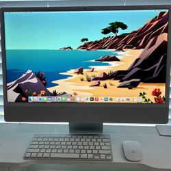 iMac 24 Inch M1 Chip  256GB, 8GB, 8-Core GPU, Silver Color 