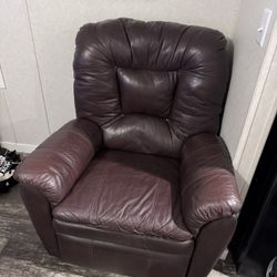 Brown Leather Recliner Chair 