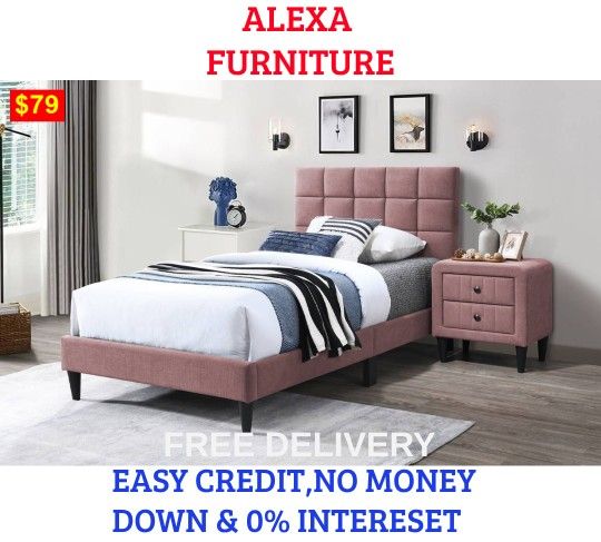 BRAND NEW TWIN SIZE BEDFRAME ADD MATTRESS (STARTING AT $99) Item #PDX019636T