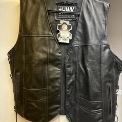 men's hwk motorcycle vest