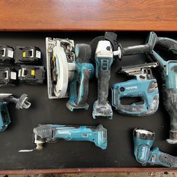 Makita Battery Tool Set And Rolling Bag