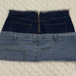 Denim mini skirt