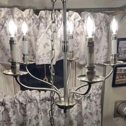 Brushed Nickel Chandelier 