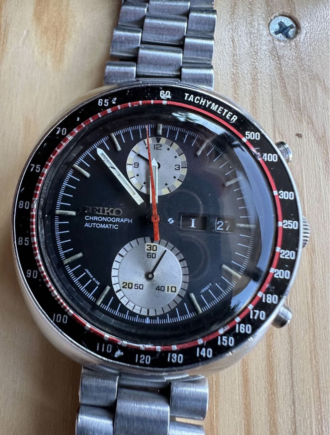 Rare Seiko UFO Yachtsman Chronograph 6138 0111 Men's wrist watch 44mm