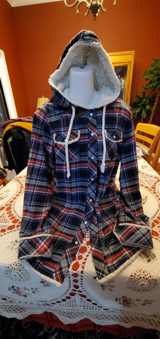 Plaid Sherpa Jacket