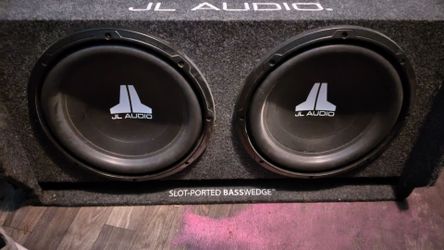 2    12' JL audio sub woofers with custom box
