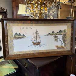 Mid Century Art Chinese 33 X 17