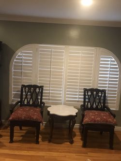 Set of 2 Wooden Chairs