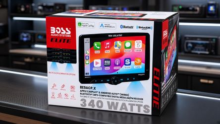 Boss Single Din Stereo Floating 9" Touchscreen USB Apple Carplay & Android Auto 13-Band EQ Am Fm Radio Tuner BE9ACP.X