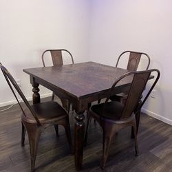 Solid Wood Table and Chairs