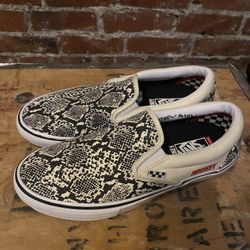 Snake Pattern Slip On Vans