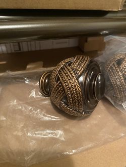 Bronze Curtain Rod Single Pack 32-58” USFOOK