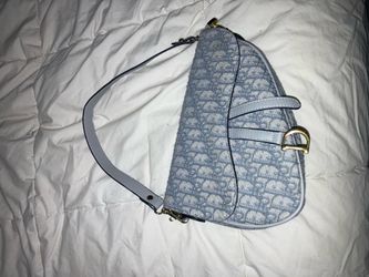 blue dior saddle bag