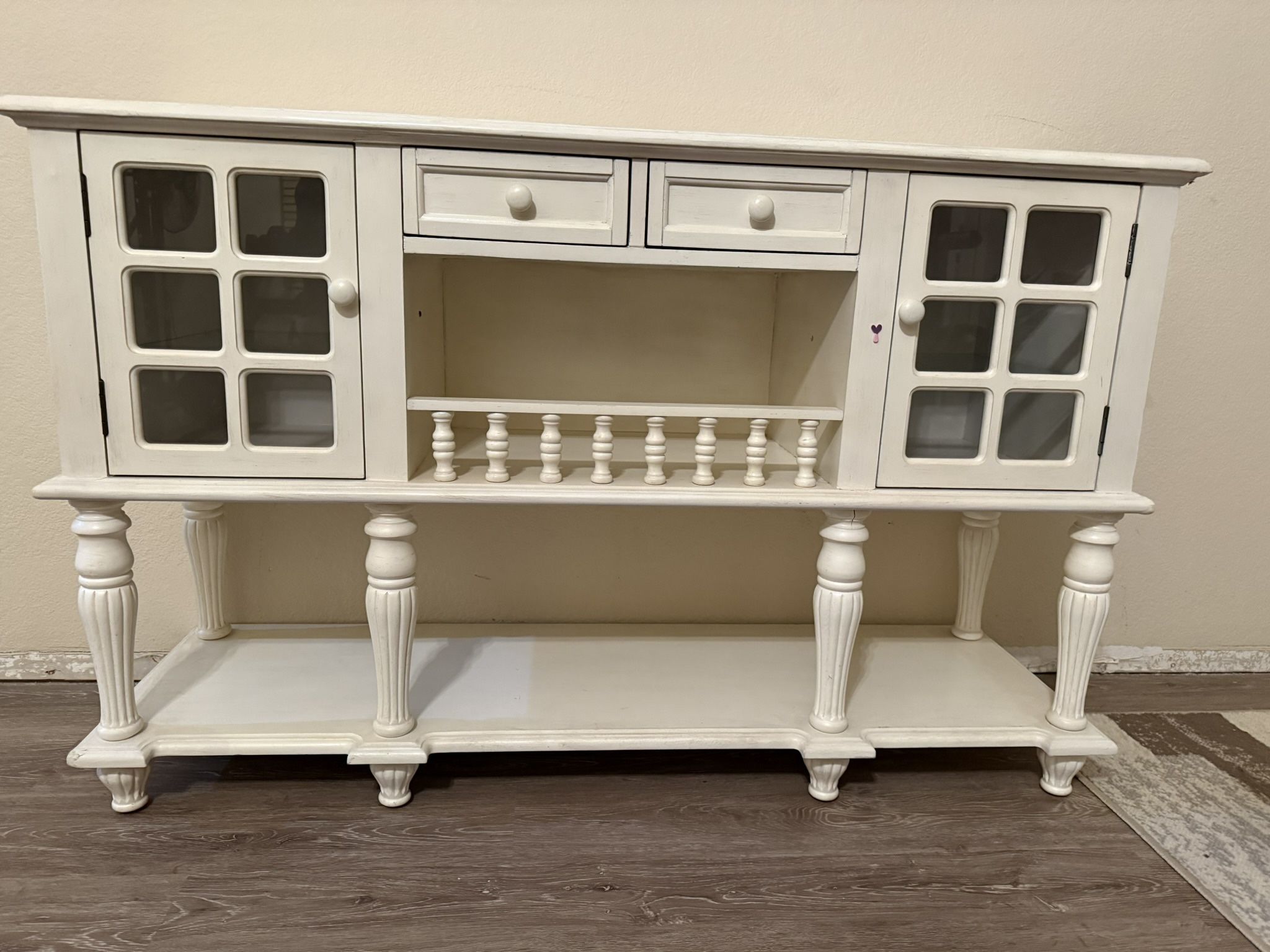 Used Buffet Storage Table Antique White