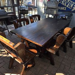 Ranch STYLE Table 6 CHAIRS ViNtage