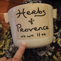 French Vintage Herbs of Provence 11 oz. Large Pottery Pot
