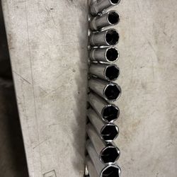 Snap On Long Socket 3/8 Drive , 6 And 7 Point Sockets