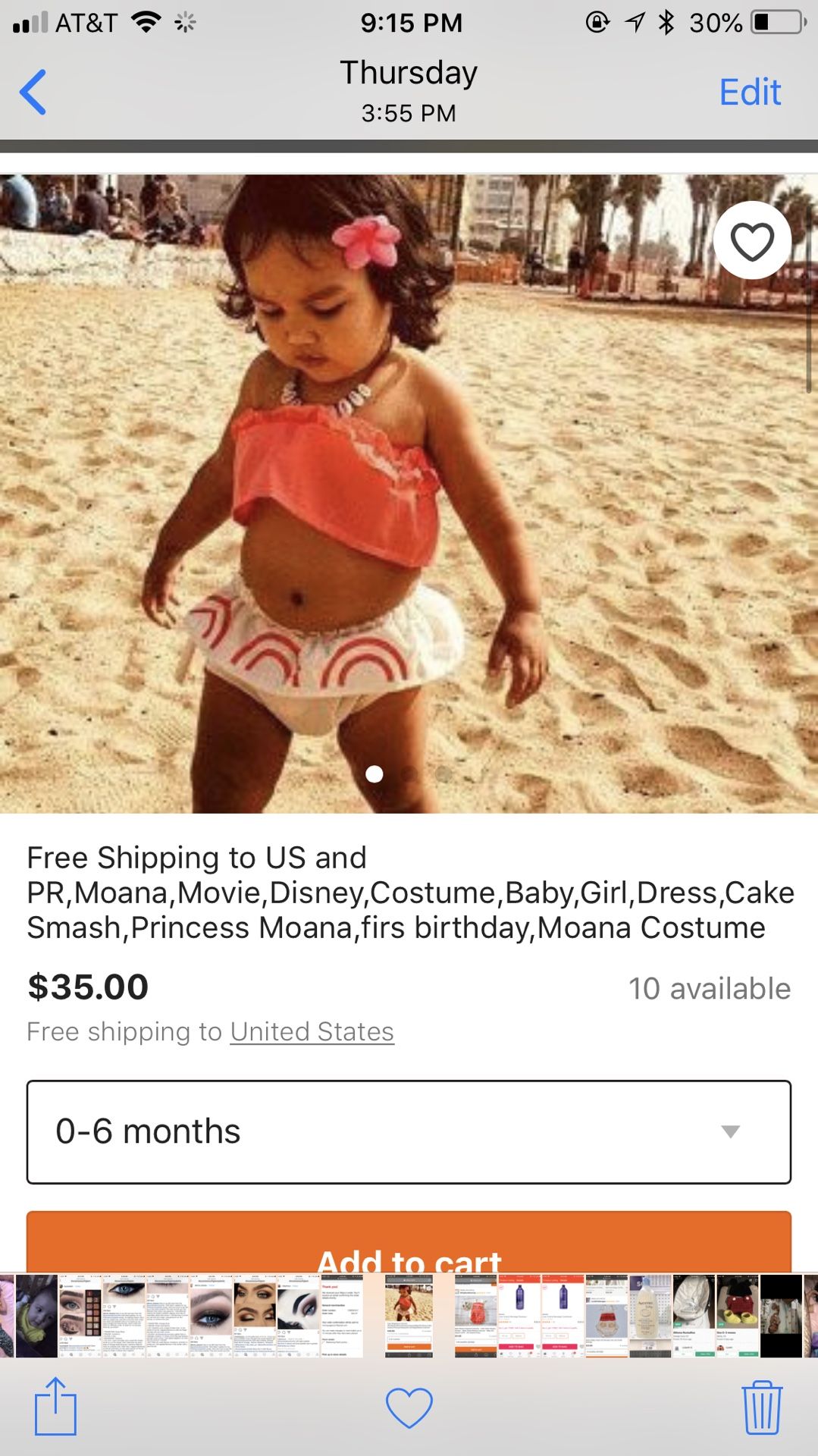 Baby Moana outfit