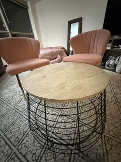 Coffee Table With Two Chairs 